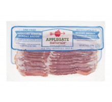 Applegate Naturals Sunday Bacon Hickory Smoked Reduced Sodium 8 Oz Package