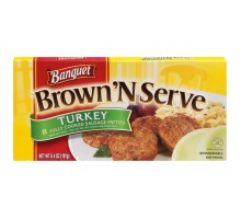 Banquet Brown 'N Serve Turkey Sausage Patties 8 Ct 6.4 Oz Box