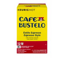 Cafe Bustelo Dark Roast Coffee K-Cup Pods Espresso Style 12 Count 0.37 Oz Box