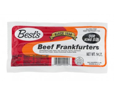 Best's Beef Frankfurters Our King Size 14 Oz Package