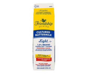 Friendship Dairies Cultured Buttermilk Light 32 Fl Oz Carton