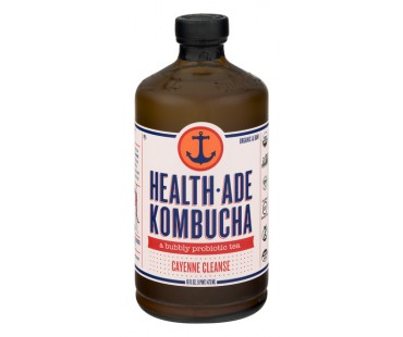 Health-Ade Kombucha Bubbly Probiotic Tea Cayenne Cleanse 16 Fl Oz Bottle
