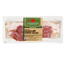Applegate Organics Uncured Sunday Bacon Hickory Smoked 8 Oz Package