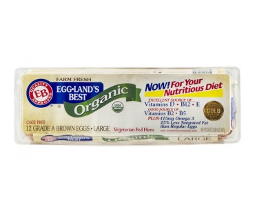 Eggland's Best Organic Cage Free Grade A Brown Eggs Large 12 Ct 12 Ct Carton