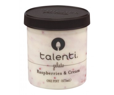 Talenti Raspberries & Cream Gelato 1 Pint Container