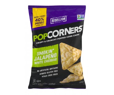 Popcorners Smokin' Jalapeno White Cheddar Flavor 7 Oz Bag
