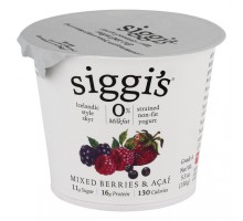 Siggi's Strained Non-Fat Yogurt Mixed Berry & Acai 5.3 Oz Container