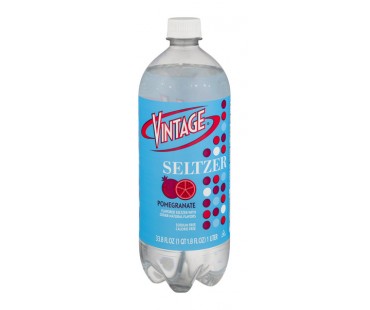 Vintage Seltzer Pomegranate 33.8 Fl Oz Bottle