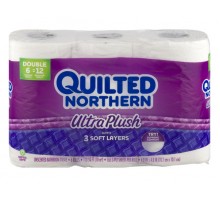 Quilted Northern Ultra Plush Toilet Paper 6=24 Double Rolls