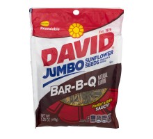 David Jumbo Sunflower Seeds Bar-B-Q 5.25 Oz Resealable Bag