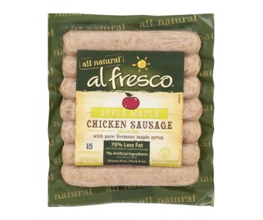 Al Fresco Chicken Sausage Apple Maple 8 Oz Package