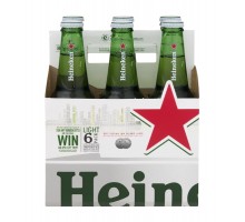 Heineken Light Beer Bottles 6 Count 12 Fl Oz Pack