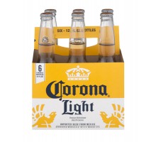 Corona Light Imported Beer Bottles 6 Count 12 Fl Oz Case Pack