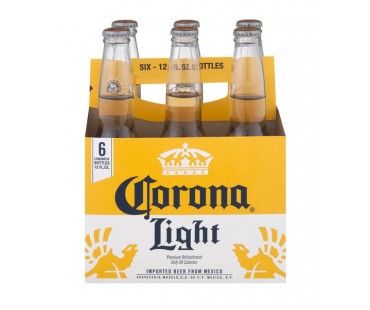 Corona Light Imported Beer Bottles 6 Count 12 Fl Oz Case Pack