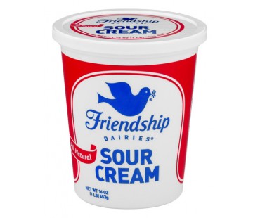 Friendship Dairies All Natural Sour Cream 16 Oz Container