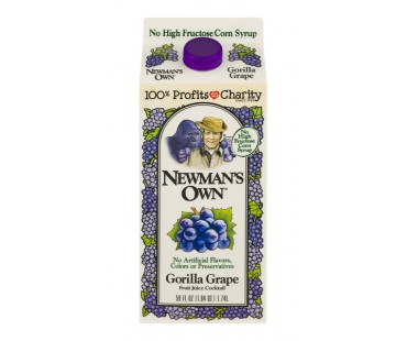 Newman's Own Gorilla Grape Fruit Juice Cocktail 58 Fl Oz Carton