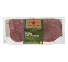 Applegate Naturals Uncured Turkey Bacon Hickory Smoked 8 Oz Shrinkwrap