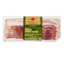 Applegate Naturals Hickory Smoked Uncured Sunday Bacon 8 Oz Package