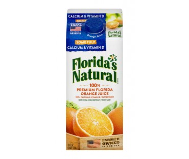 Florida's Natural 100% Premium Florida Orange Juice Some Pulp Calcium & Vitamin D 59 Fl Oz Carton