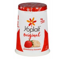 Yoplait Original Yogurt Strawberry Banana 6 Oz Cup
