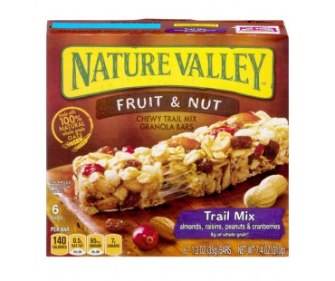 Nature Valley Chewy Granola Bar Trail Mix Fruit And Nut 6 Bars 1.2 Oz Box