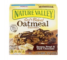Nature Valley Soft-Baked Oatmeal Squares Banana Bread And Dark Chocolate 6 Bars 1.2 Oz Box