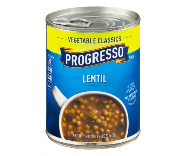 Progresso Gluten Free Low Fat Vegetable Classics Lentil Soup 19 Oz Can 19 Oz Can