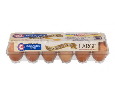 Eggland's Best Cage Free Grade A Eggs Large Brown 12 Ct 12 Ct Plastic Clamshell