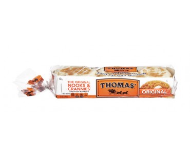 Thomas' Original Nooks & Crannies English Muffins 6 Pk 12 Oz Bag