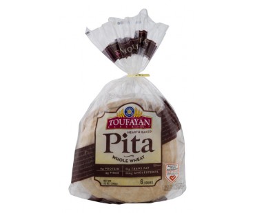 Toufayan Bakeries Pita Whole Wheat 6 Ct 12 Oz Bag