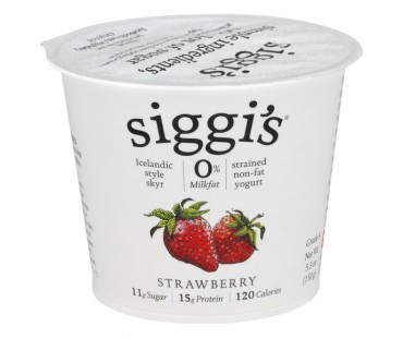 Siggi's Strained Non-Fat Yogurt Strawberry 5.3 Oz Cup