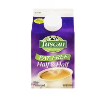 Tuscan Dairy Farms Ultra-Pasteurized Fat Free Half & Half 16 Fl Oz Carton