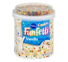 Pillsbury Confetti Funfetti Frosting Vanilla 15.6 Oz Container