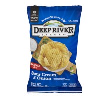 Deep River Snacks Krinkle Cut Potato Chips Sour Cream & Onion 2 Oz Package