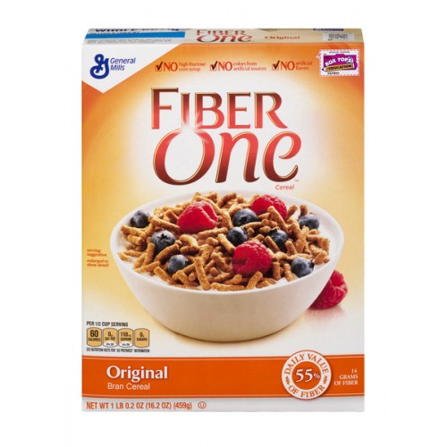 Fiber One Cereal Original Bran Whole Grain Cereal 16.2 Oz Box