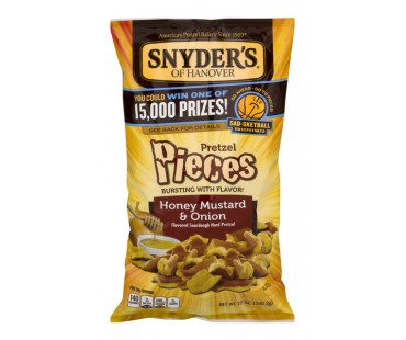 Snyder's Of Hanover Pretzel Pieces Honey Mustard & Onion 12 Oz Package