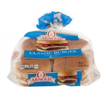 Arnold Select Classic Burger White Rolls 8 Count 15 Oz Bag