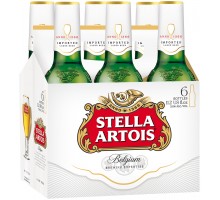 Stella Artois Lager Beer 11.2 Fl Oz 6 Pack Bottle