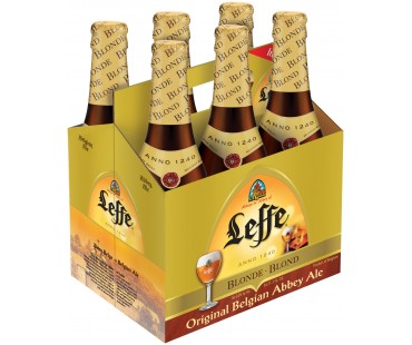 Leffe Blond Beer Blonde Belgian Abbey Ale 11.2 Fl Oz 6 Pack