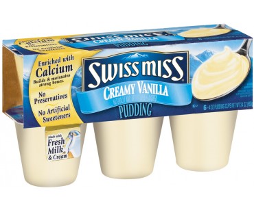 Swiss Miss Creamy Vanilla 4 Oz Pudding 6 Ct Cups