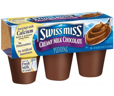 Swiss Miss Creamy Milk Chocolate 4 Oz Pudding 6 Ct Cups