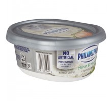 Kraft Philadelphia Chive & Onion Cream Cheese Spread 7.5 Oz Plastic Tub