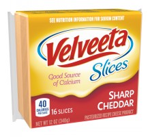 Kraft Velveeta Sharp Cheddar Slices Cheese 12 Oz Pack