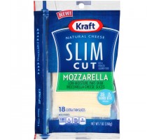 Kraft Natural Slices Slim Cut Mozzarella Slices Cheese 7 Oz Peg