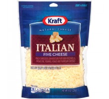 Kraft Natural Cheese Shredded Italian Five Cheese Cheese 8 Oz Peg