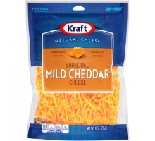 Kraft Natural Cheese Shredded Mild Cheddar Cheese 8 Oz Peg