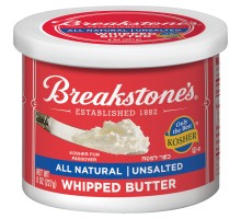 Breakstone's Unsalted Whipped Butter 8 Oz Plastic Tub