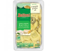 Buitoni Freshly Made. Filled With Creamy Ricotta, Aged Parmesan And Romano Cheeses Four Cheese Ravioli 9 Oz Pack