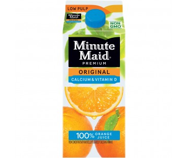 Minute Maid Premium Original Calcium + Vitamin D Low Pulp 100% Orange Juice 59 Fl Oz Carton