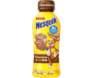 Nestle Nesquik Chocolate 1% Lowfat Milk 14 Fl Oz Plastic Bottle